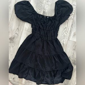 Black Puff Sleeve Dress